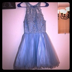 poofy homecoming dress mid thigh